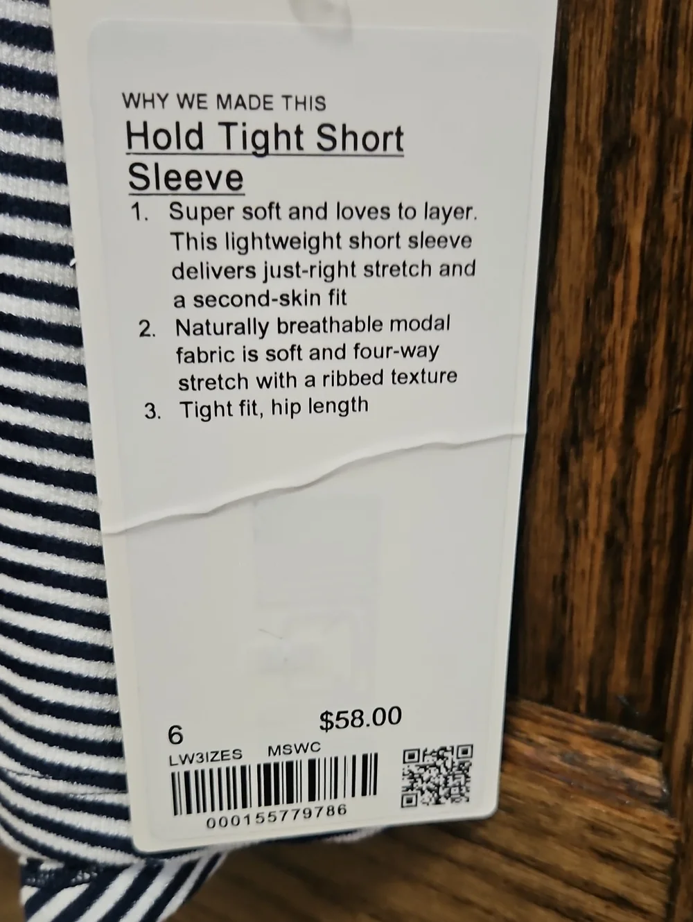 NWT Lululemon Hold Tight Short Sleeve
